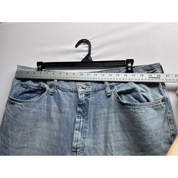 Lee Relaxed Fit Jeans Men's 42 X 34 Blue Denim Light Wash Broken In - Picture 7 of 12